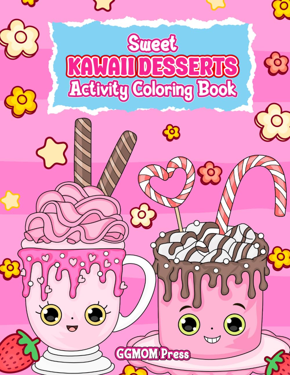 Sweet Kawaii Dessert Activity Coloring Book