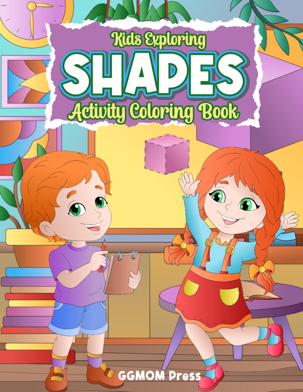 Kids Exploring Shapes Coloring Book